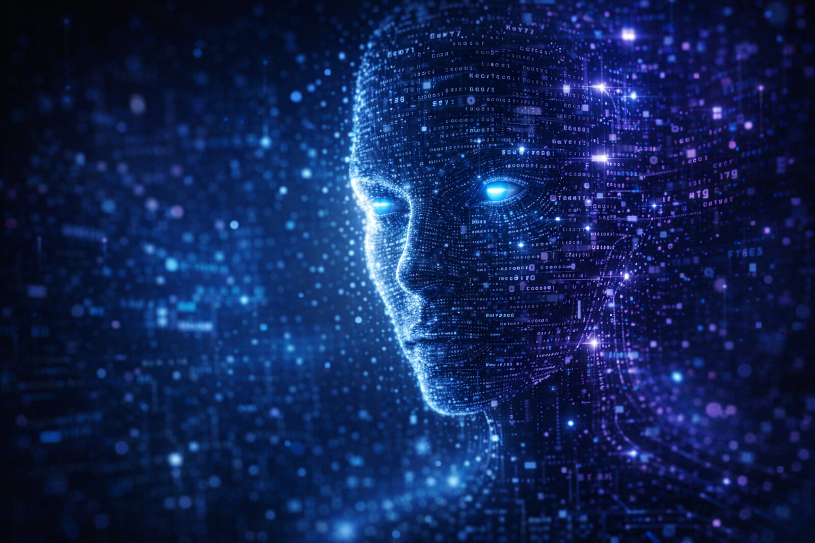 Representação visual da inteligência artificial em evolução